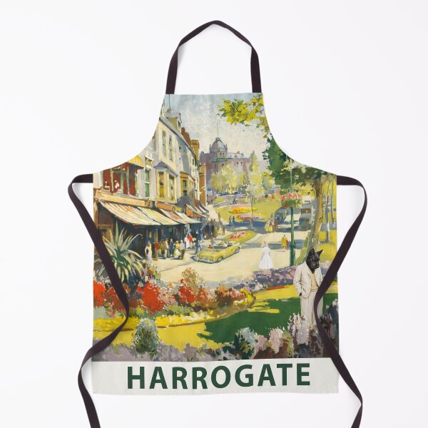 Item preview, Harrogate Vintage Railway Poster with Scottish Terriers designed and sold by CJChronicles.