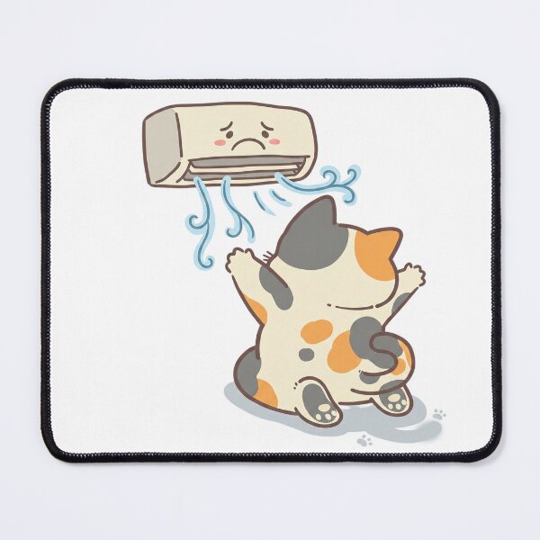 Item preview, Cute Calico Cat Melting Summer Heatwave designed and sold by CrystalMineArts.