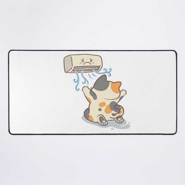 Item preview, Cute Calico Cat Melting Summer Heatwave designed and sold by CrystalMineArts.