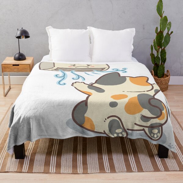 Item preview, Cute Calico Cat Melting Summer Heatwave designed and sold by CrystalMineArts.
