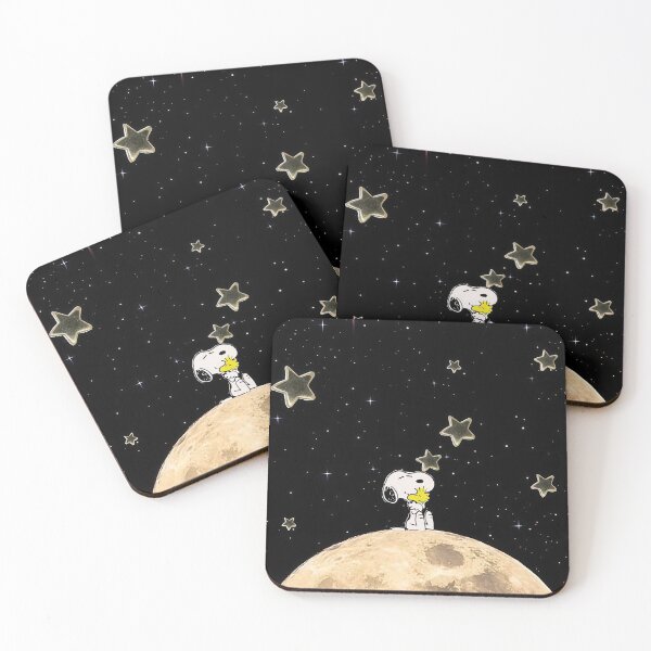 Item preview, Starlight Please Shine Bright Snoopy Woodstock Starry Night Print, Whimsical Nursery Decor designed and sold by N0WUC1.