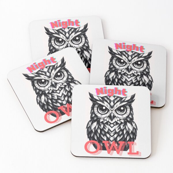 Item preview, Geometric Night Owl Retro Streetwear Typography designed and sold by Soluna Studio.