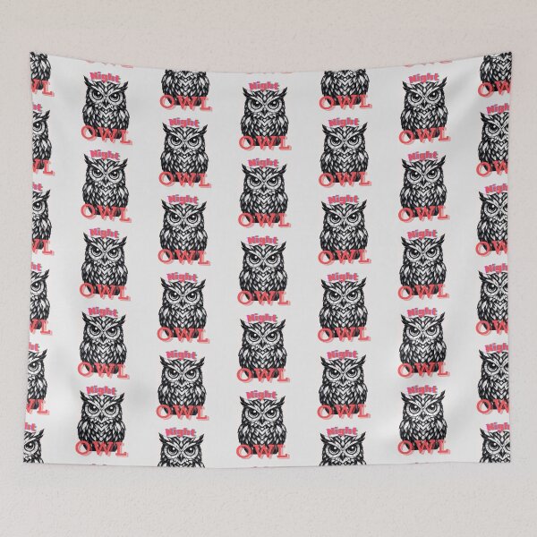 Item preview, Geometric Night Owl Retro Streetwear Typography designed and sold by Soluna Studio.