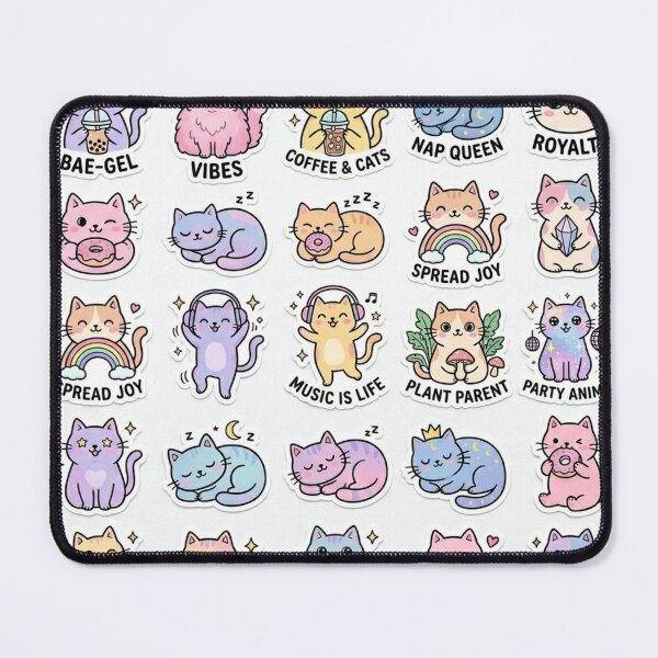 Item preview, Cute Pastel Kawaii Cat Sticker Collection designed and sold by MochiMeteor.