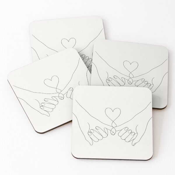Item preview, Pinky Promise Line Art | Minimalist Love & Friendship Illustration designed and sold by astersgraphics.