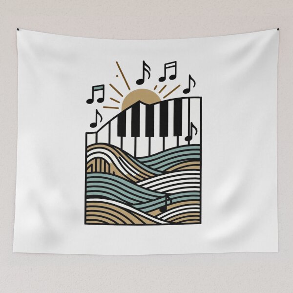 Item preview, Piano Waves Sunrise designed and sold by NatureHarmony16.