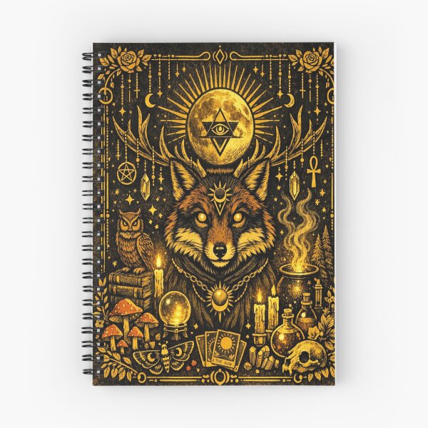 Item preview, Mystic Occult Fox Tarot Card Art - Celestial Witchy Pagan Design designed and sold by myforestfog.