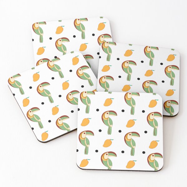 Item preview, Cute Toucan Mango Tropical Seamless Pattern Design designed and sold by NadDot.