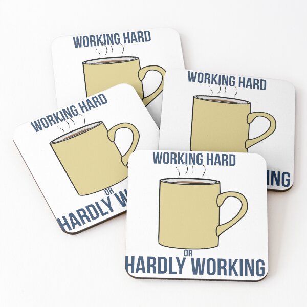 Item preview, Working Hard or Hardly Working? | Funny Coffee & Office Humor T-Shirt designed and sold by ConsolAssoc Creative Studio.