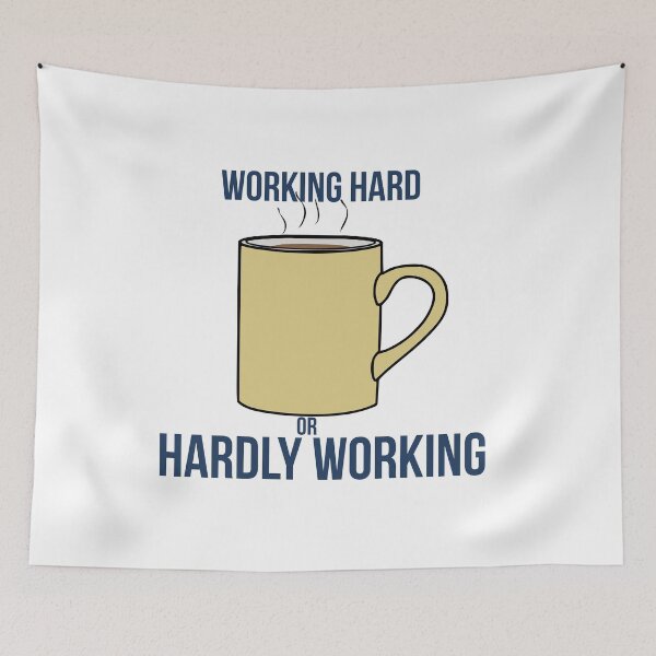 Item preview, Working Hard or Hardly Working? | Funny Coffee & Office Humor T-Shirt designed and sold by ConsolAssoc Creative Studio.