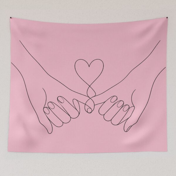 Item preview, Pinky Promise Line Art | Minimalist Love & Friendship Illustration designed and sold by astersgraphics.