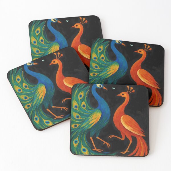 Item preview, Peacock and peahen artwork designed and sold by REDCLASH2002.