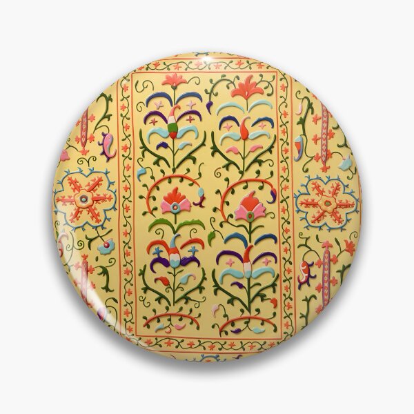 Item preview, Lakai Nim Suzani Uzbekistan Embroidery Pattern designed and sold by Vicky Brago-Mitchell®.