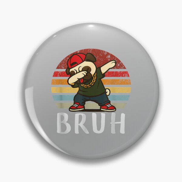 Item preview, Funny Pug Dog Dabbing Hip Hop Retro Vintage Meme Bruh Youth designed and sold by ArleneRowe.