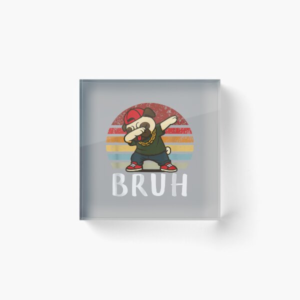 Item preview, Funny Pug Dog Dabbing Hip Hop Retro Vintage Meme Bruh Youth designed and sold by ArleneRowe.