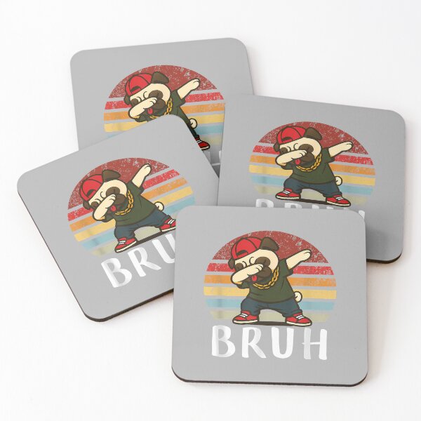Item preview, Funny Pug Dog Dabbing Hip Hop Retro Vintage Meme Bruh Youth designed and sold by ArleneRowe.
