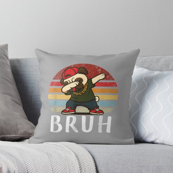 Item preview, Funny Pug Dog Dabbing Hip Hop Retro Vintage Meme Bruh Youth designed and sold by ArleneRowe.