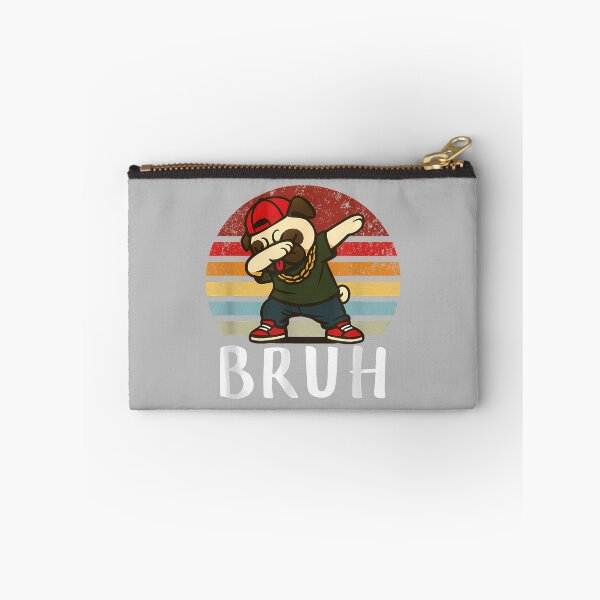 Item preview, Funny Pug Dog Dabbing Hip Hop Retro Vintage Meme Bruh Youth designed and sold by ArleneRowe.