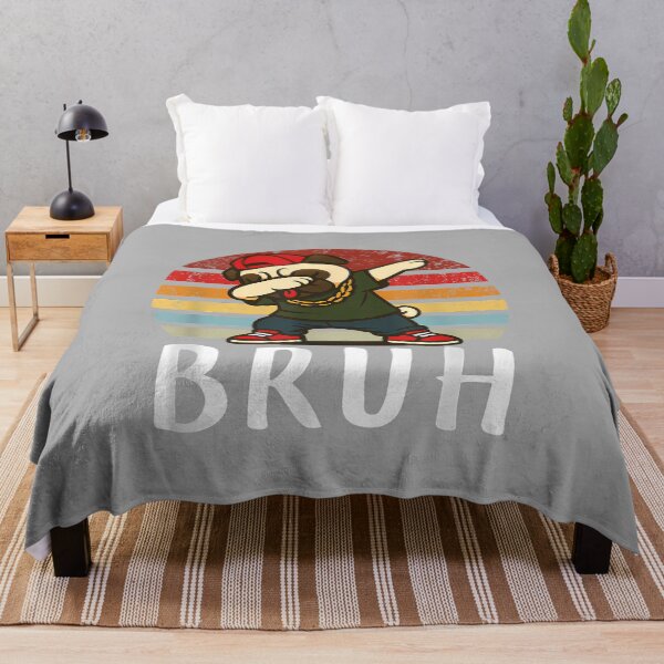 Item preview, Funny Pug Dog Dabbing Hip Hop Retro Vintage Meme Bruh Youth designed and sold by ArleneRowe.