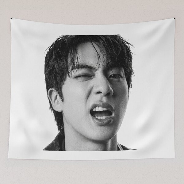 Item preview, Jin Winking Portrait | Aesthetic Halftone Heart Design designed and sold by Mooncreates7.