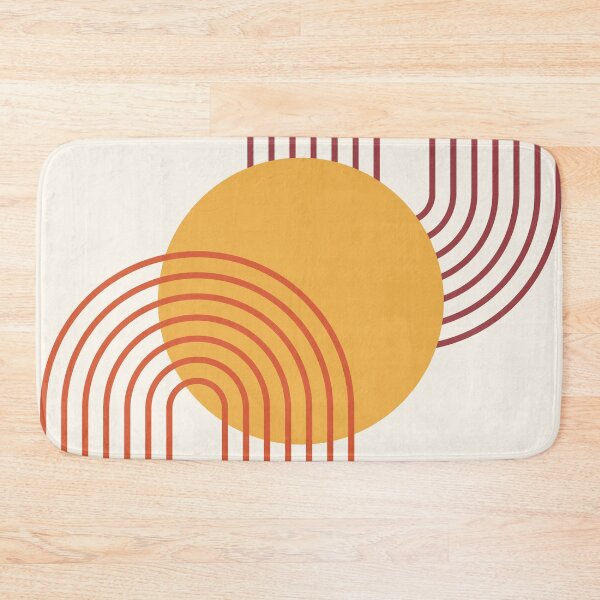 Item preview, Mid Century Modern Geometric Rainbow Arches Retro Sunset 70s Nostalgia designed and sold by nineFlorals.