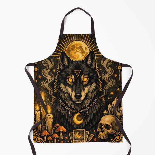 Item preview, Mystic Occult Wolf Tarot Card Art - Celestial Moon Witchy Design designed and sold by myforestfog.