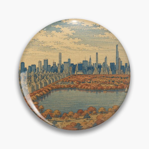 Item preview, Autumn Over Central Park designed and sold by UkiyoCities.