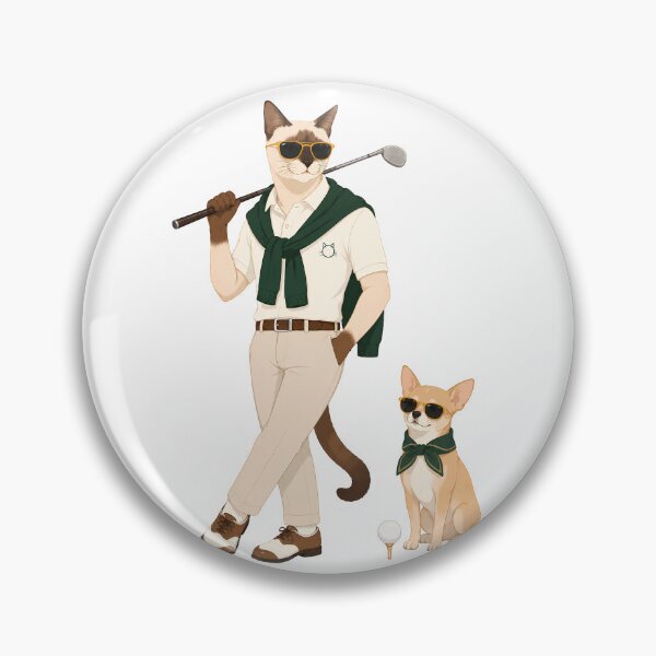 Item preview, Cool Cat Golfer & Stylish Chihuahua – Luxury Golf Club Vibes designed and sold by filou designs.