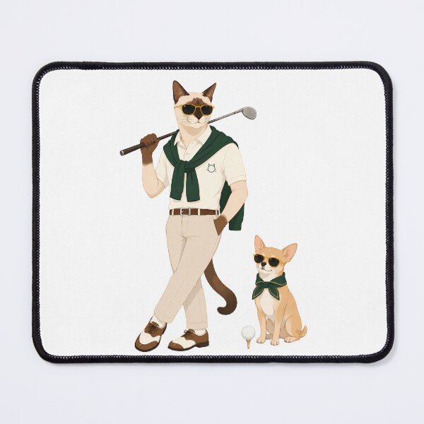 Item preview, Cool Cat Golfer & Stylish Chihuahua – Luxury Golf Club Vibes designed and sold by filou designs.