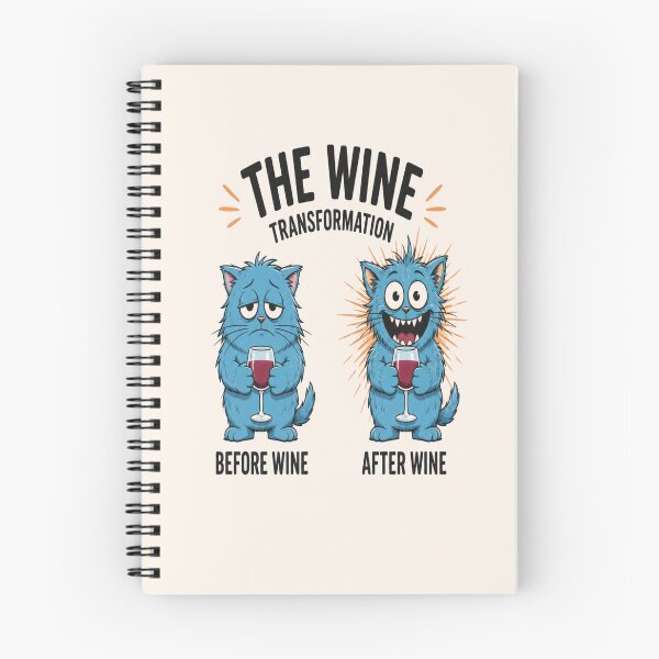 Item preview, Funny Wine Cat Transformation T-Shirt | Before Wine After Wine Cartoon Cat Graphic designed and sold by ArtoryNest.