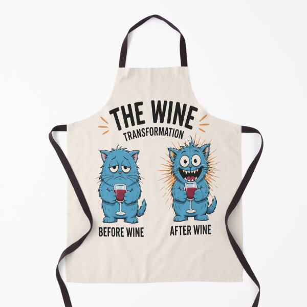 Item preview, Funny Wine Cat Transformation T-Shirt | Before Wine After Wine Cartoon Cat Graphic designed and sold by ArtoryNest.