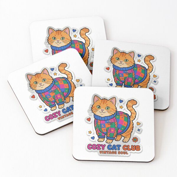 Item preview, Cozy Vintage Cat Club designed and sold by MochiMeteor.