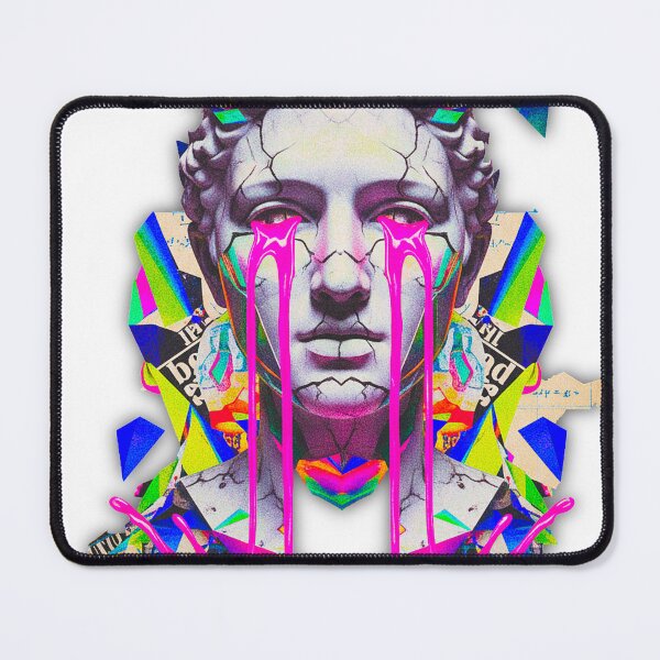 Item preview, Neon Crying Bust: Geometric Polygon Decay designed and sold by A E S T H E T A T A G.