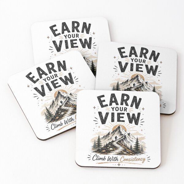 Item preview, Earn Your View Mountain Motivation designed and sold by Astra-Parallax.