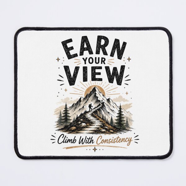 Item preview, Earn Your View Mountain Motivation designed and sold by Astra-Parallax.