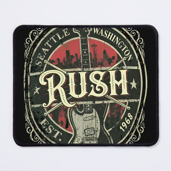 Item preview, Vintage Rock Seattle Guitar Seal Stamp designed and sold by Random-Toon.