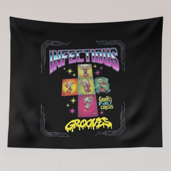Item preview, Groovy Clown Faces Cross Band Art designed and sold by Random-Toon.