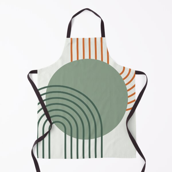 Item preview, Mid Century Modern Geometric Rainbow Arches Botanical Fresh Sage Green designed and sold by nineFlorals.