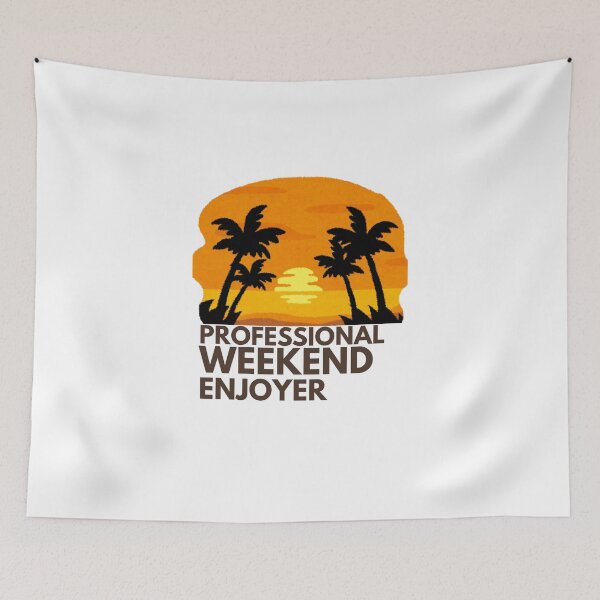 Item preview, Professional Weekend Enjoyer | Funny Weekend Lover Retro Sunset T-Shirt designed and sold by ConsolAssoc Creative Studio.