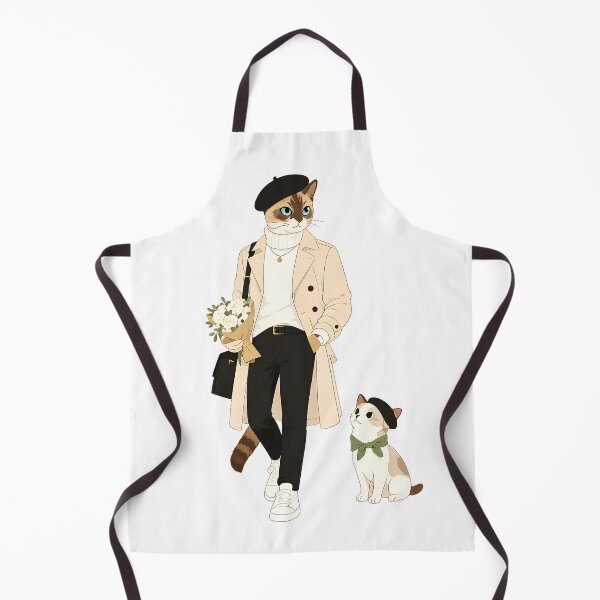 Item preview, Parisian Cat Stroll – Elegant Feline Fashion Illustration designed and sold by filou designs.