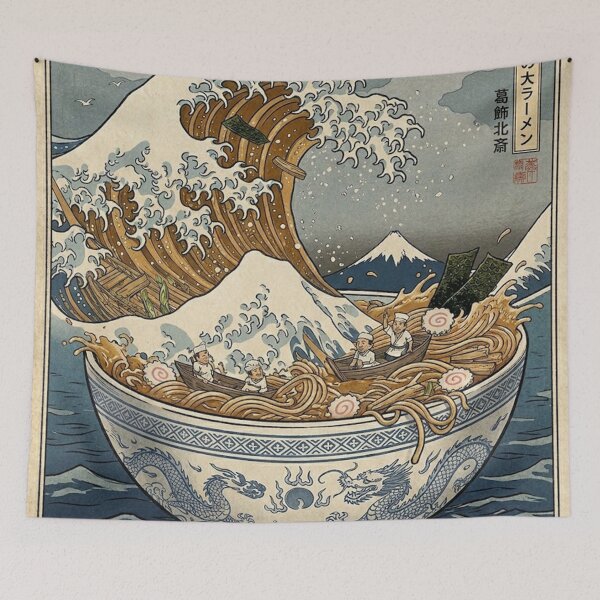Item preview, Poster Ukiyo-e The Great Ramen Off Kanagawa Painting designed and sold by petterhansen.
