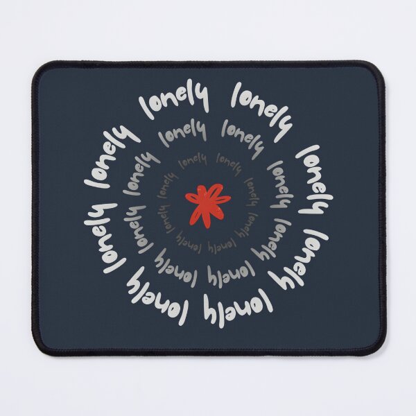 Item preview, Spiral Lonely Text Around Lonely Red Flower designed and sold by VibeShift Studio.
