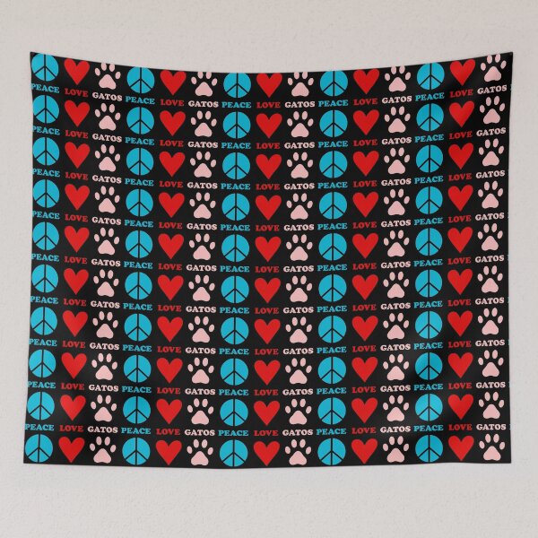 Item preview, Peace, Love & Gatos designed and sold by Cut & Paste Productions.