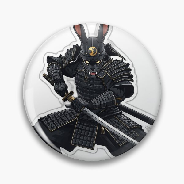 Item preview, Rabbit Samurai Warrior - Japanese Dark Art designed and sold by Tokyo Neo Noir Collective .