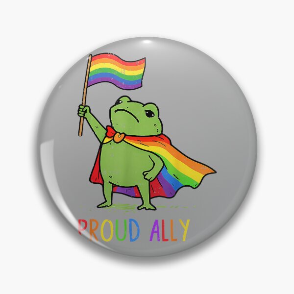 Item preview, Funny Frog Meme Proud Ally Pride Rainbow LGBTQ Gay Lesbian designed and sold by GreggRoss.