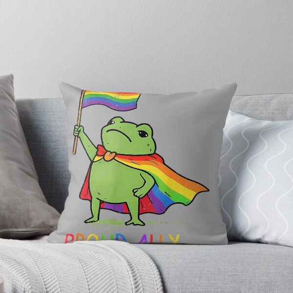 Item preview, Funny Frog Meme Proud Ally Pride Rainbow LGBTQ Gay Lesbian designed and sold by GreggRoss.