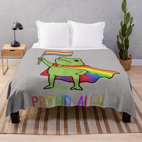 Item preview, Funny Frog Meme Proud Ally Pride Rainbow LGBTQ Gay Lesbian designed and sold by GreggRoss.
