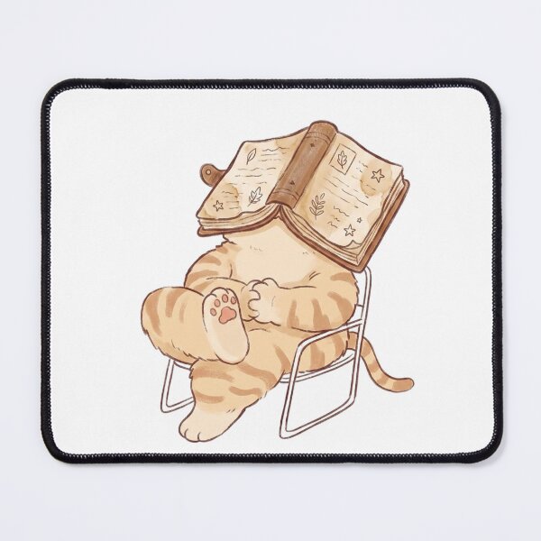 Item preview, Cute Sleepy Ginger Cat Napping Under Book designed and sold by CrystalMineArts.