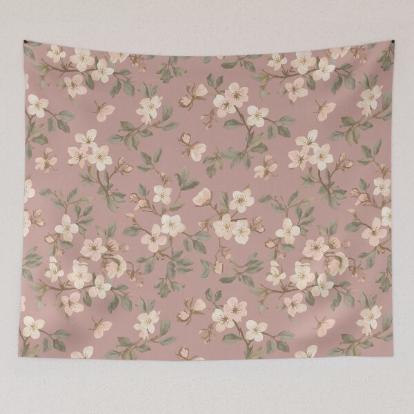 Item preview, Pastel Sakura Branch | Vibrant Floral Japanese Botanical Watercolour designed and sold by Desolaa_Arts.