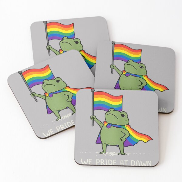 Item preview, Funny Frog We Pride At Dawn Rainbow Flag LGBT Pride Month designed and sold by GreggRoss.